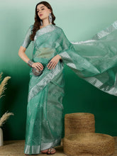 Womens Fashion Ethnic Sea Green Color Sarees-MLSHWSA1439SGR0ONE